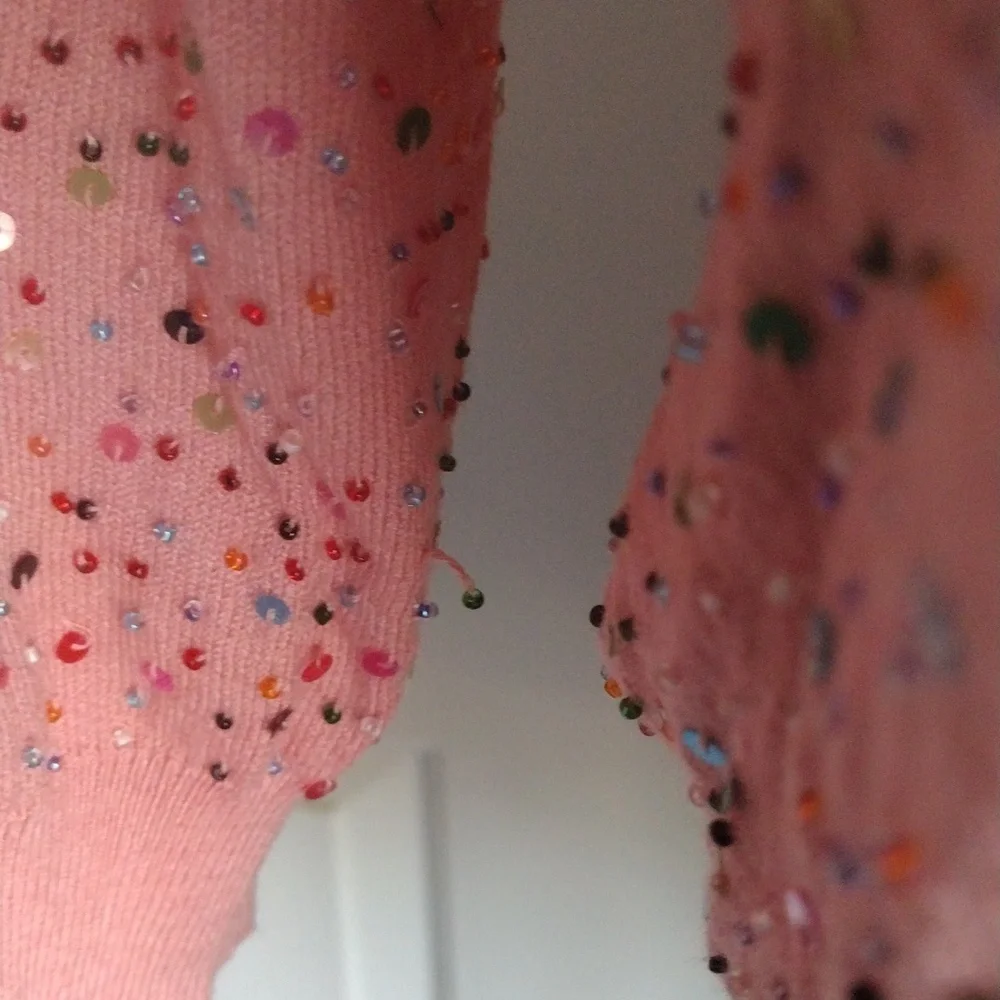 Cynthia Steffen Beaded and Sequined 3/4 Cardigan - Picture 4 of 6